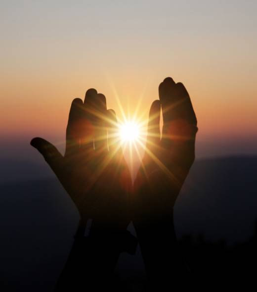 oracion espiritual entrega brillo sol hermosa puesta sol borrosa